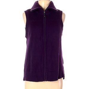 Christopher & Banks Cotton Collared Vest